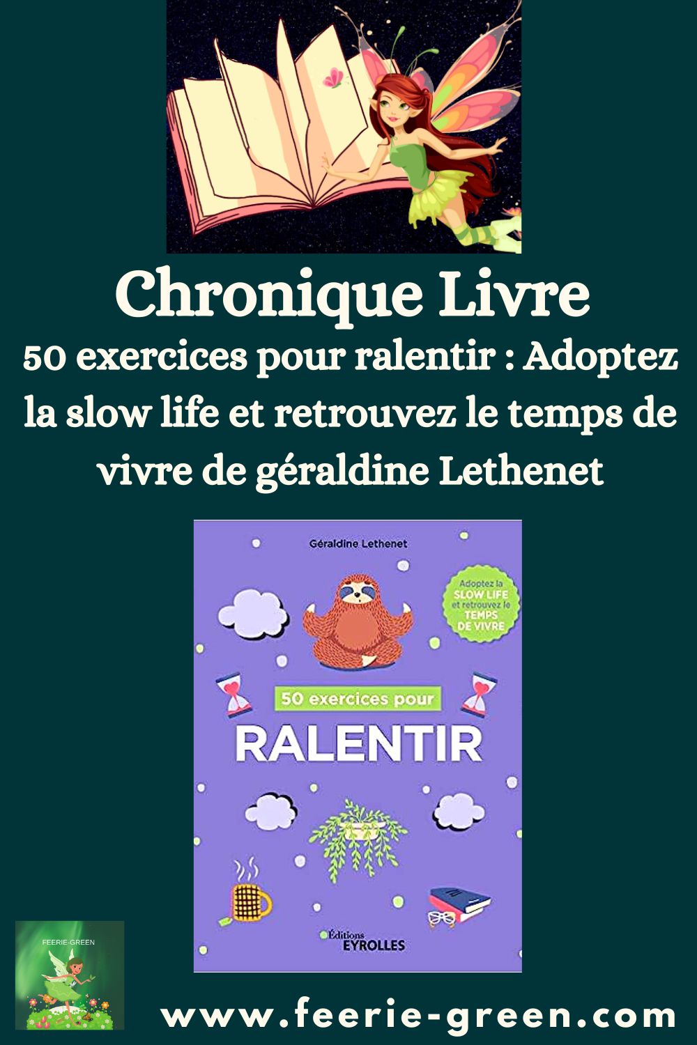 50 exercices pour ralentir Adoptez la slow life et retrouvez le temps de vivre de géraldine Lethenet - pinterest