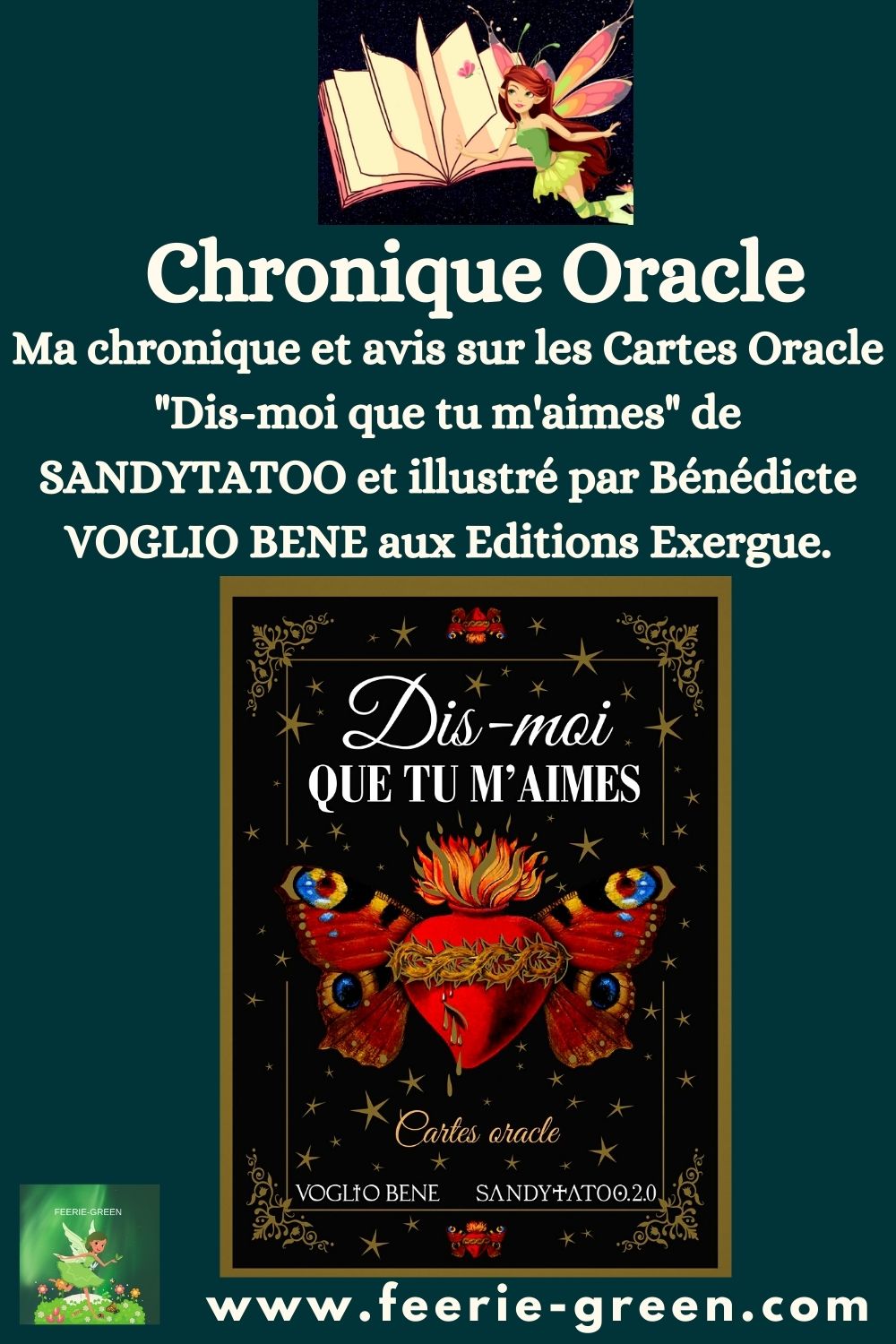 Cartes Oracle Dis-moi que tu m'aimes de SANDYTATOO illustrées par Bénédicte VOGLIO BENE - pinterest